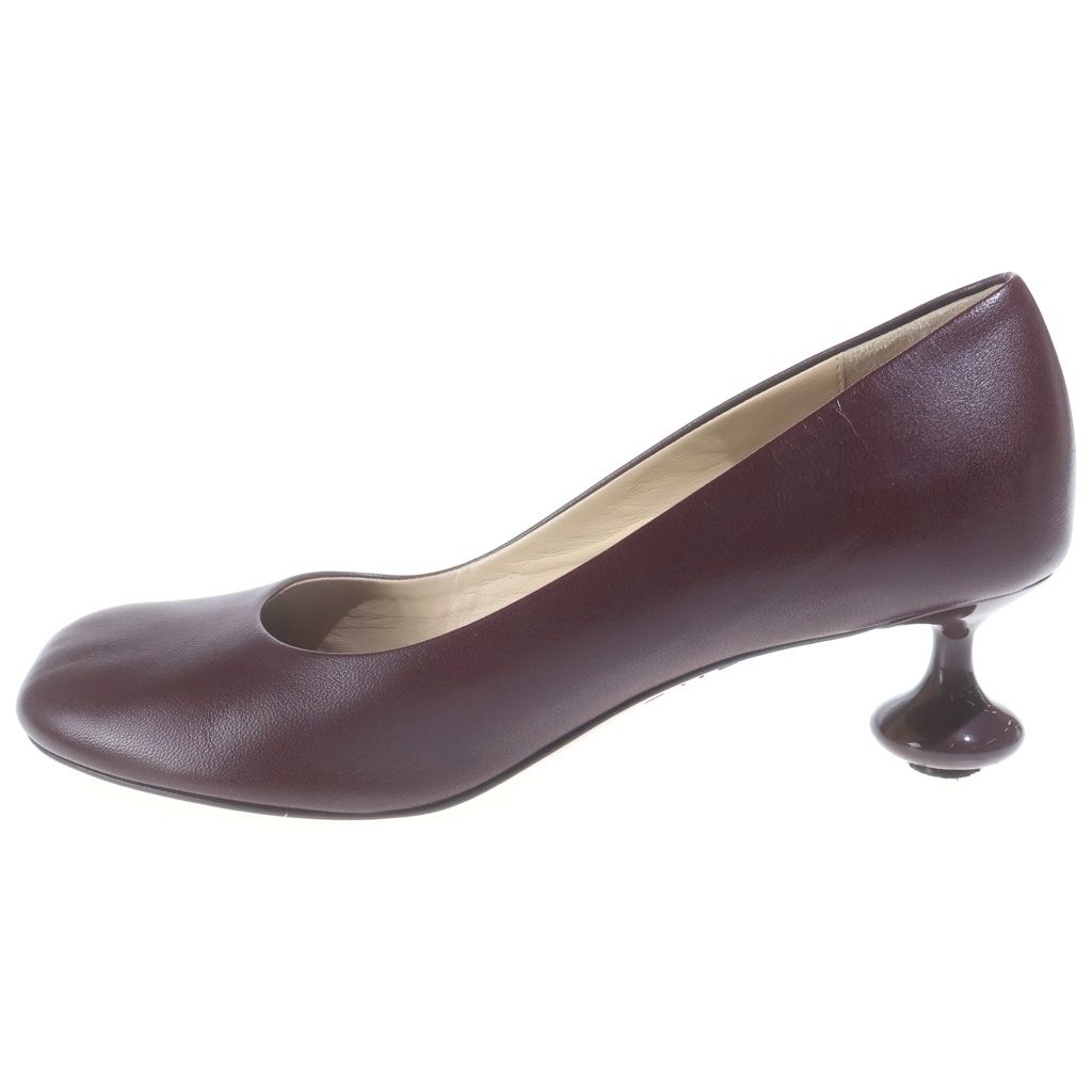 Loewe Toy Pum Leather Shoes Heels Bordeaux — view 2