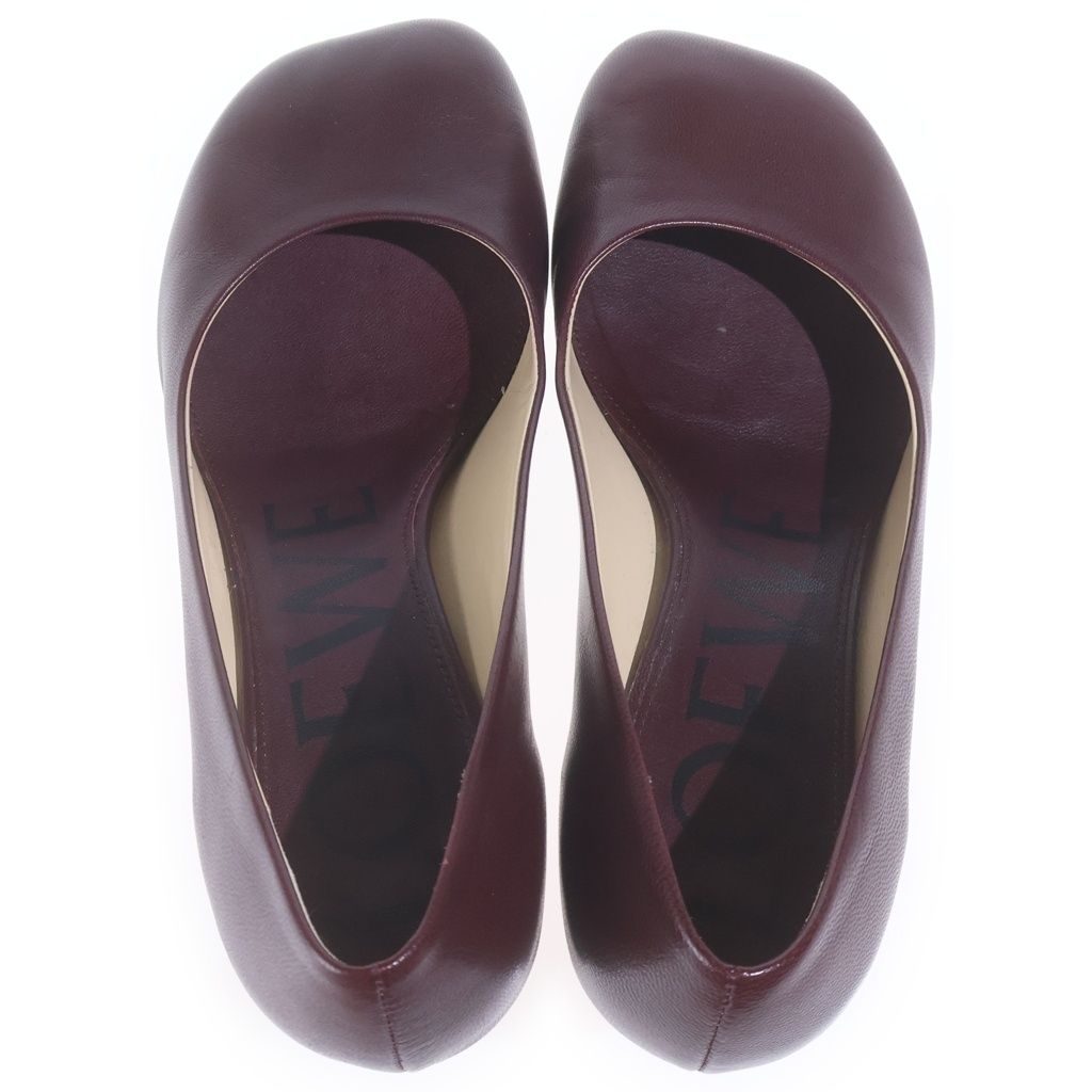 Loewe Toy Pum Leather Shoes Heels Bordeaux — view 4