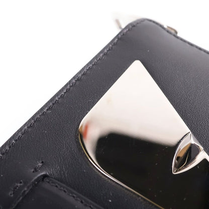 Fendi Bugs Monster Clutch Metal Decoration Leather Black — view 7
