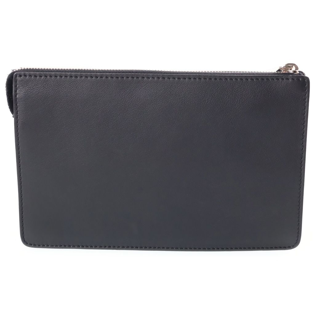 Fendi Bugs Monster Clutch Metal Decoration Leather Black — view 2