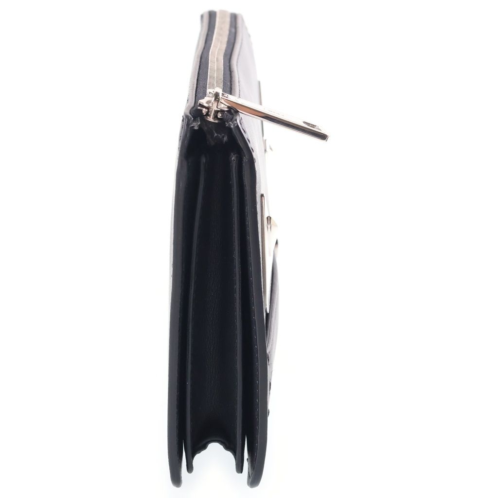 Fendi Bugs Monster Clutch Metal Decoration Leather Black — view 3