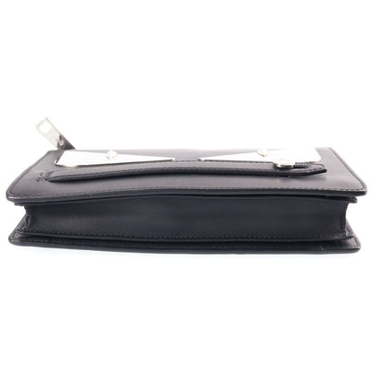 Fendi Bugs Monster Clutch Metal Decoration Leather Black — view 4