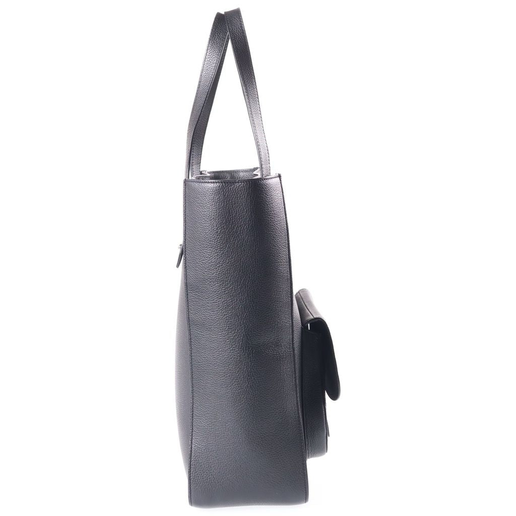Dior Saddle Large Vertical Tote 2-Way Leather Shoulder Bag Silver Black — view 3