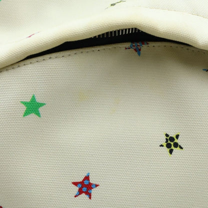 Saint Laurent Paris Sac City Backpack Avec Tas Canvas Star Pattern White — view 8