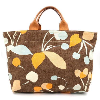 Miu Miu Canvas Leather Tote Bag Brown — view 2