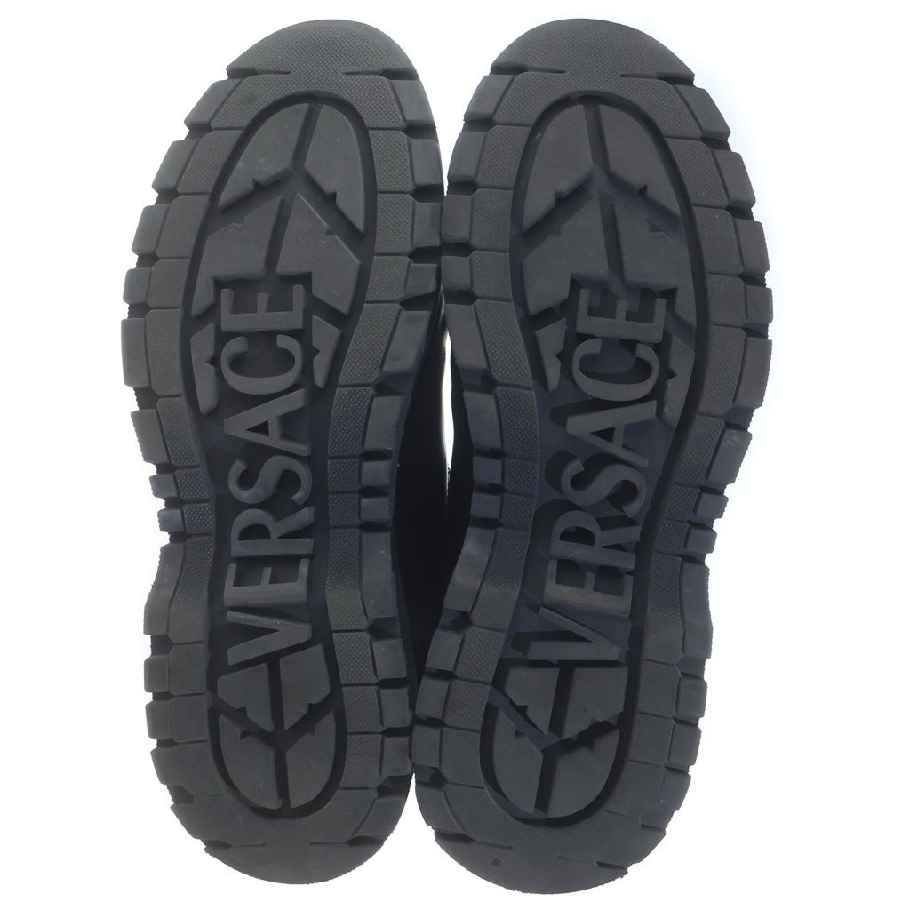 Versace Medusa Logo Side Gore Boots Chelsea Black — view 5