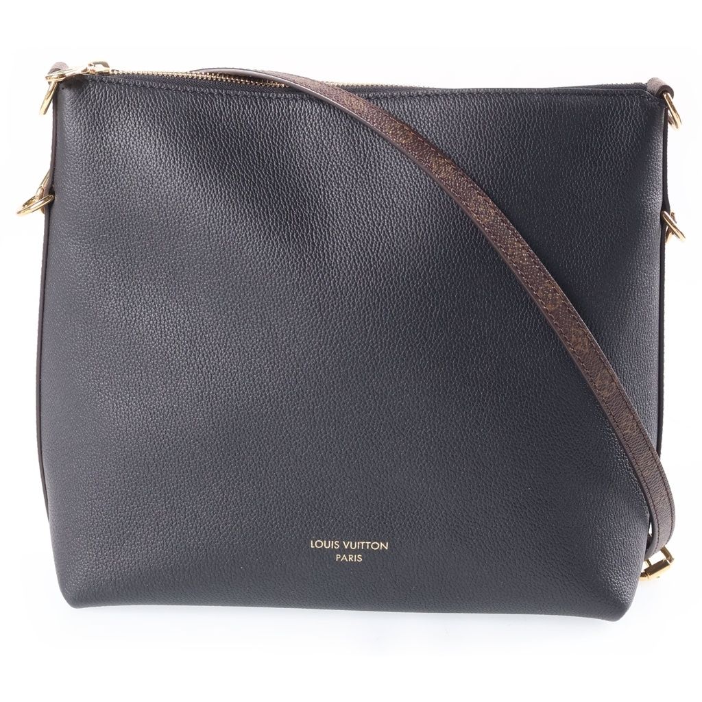 Louis Vuitton Monogram Multipass Shoulder Bag Black Calfskin