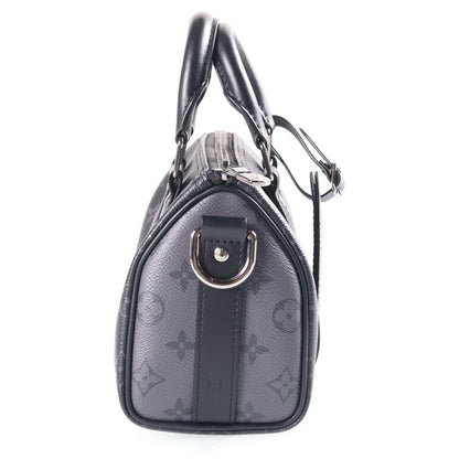 Louis Vuitton Monogram Eclipse Citykeepall 2-Way Shoulder Bag Black Leather — view 3