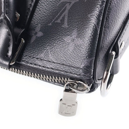 Louis Vuitton Monogram Eclipse Citykeepall 2-Way Shoulder Bag Black Leather — view 6