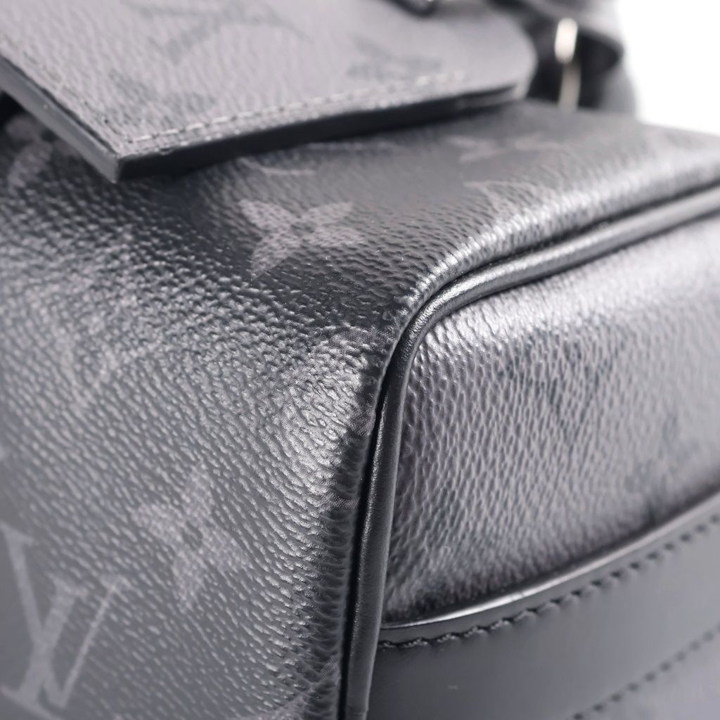Louis Vuitton Monogram Eclipse Citykeepall 2-Way Shoulder Bag Black Leather — view 5