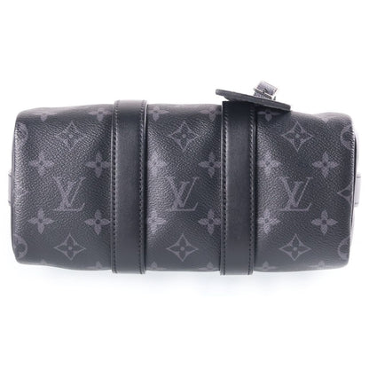 Louis Vuitton Monogram Eclipse Citykeepall 2-Way Shoulder Bag Black Leather — view 4