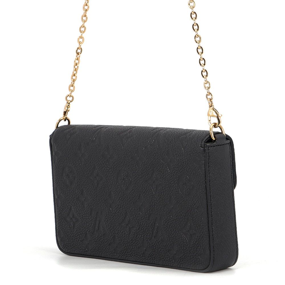 Louis Vuitton Chain Wallet Monogram Empreinte Pochette Felicie Black Shoulder — view 2