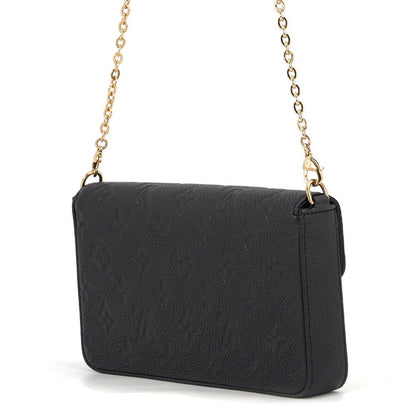 Louis Vuitton Chain Wallet Monogram Empreinte Pochette Felicie Black Shoulder — view 2