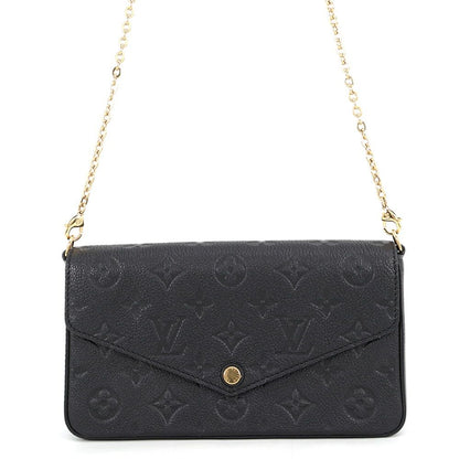 Louis Vuitton Chain Wallet Monogram Empreinte Pochette Felicie Black Shoulder