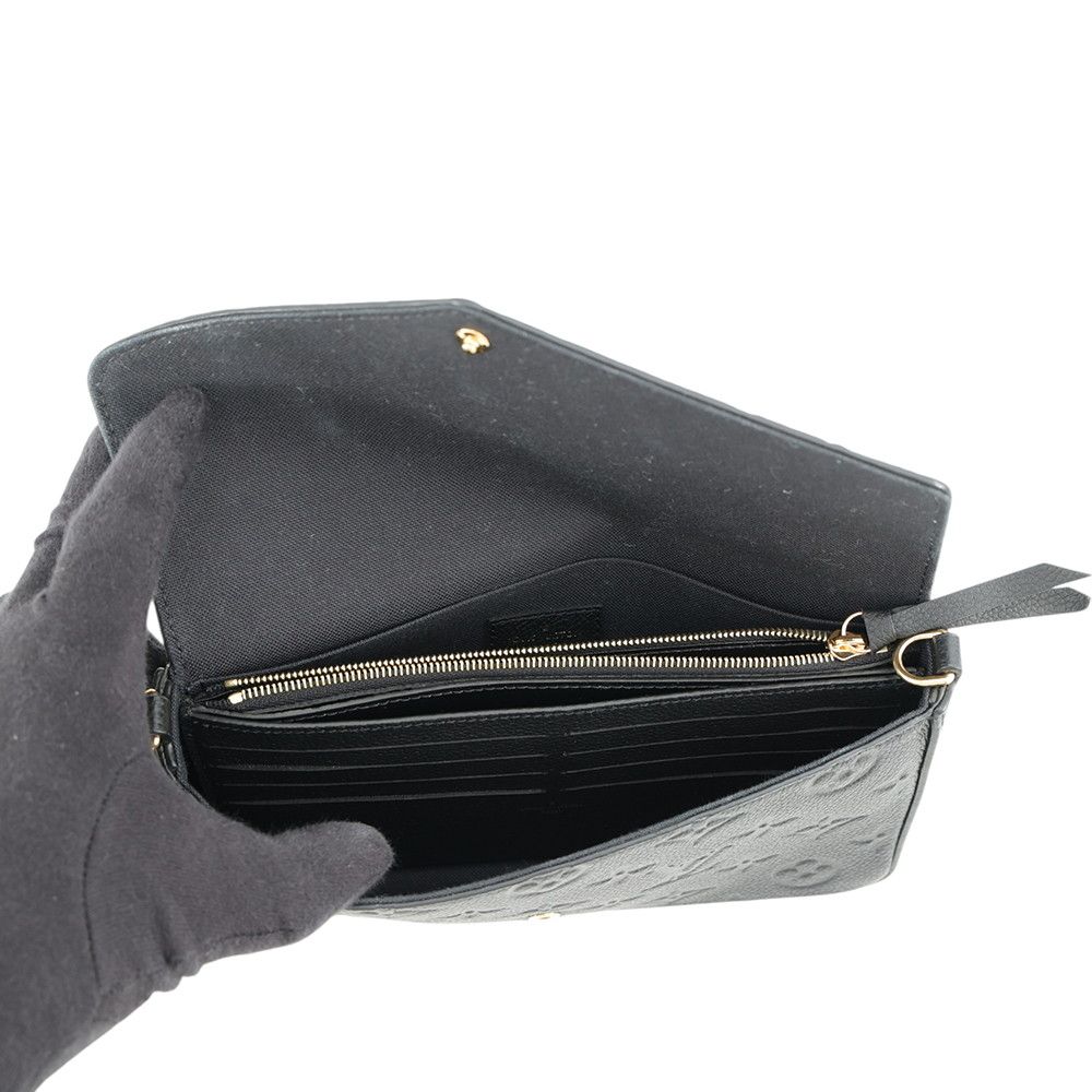 Louis Vuitton Chain Wallet Monogram Empreinte Pochette Felicie Black Shoulder — view 5