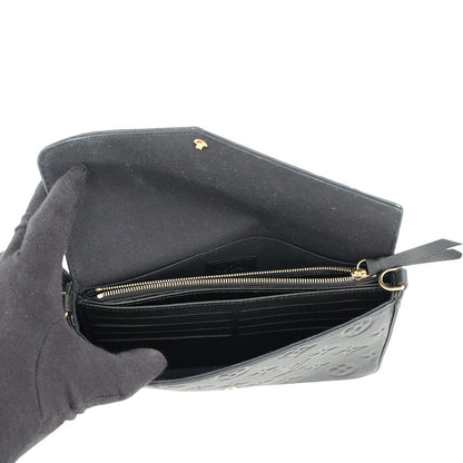 Louis Vuitton Chain Wallet Monogram Empreinte Pochette Felicie Black Shoulder — view 5
