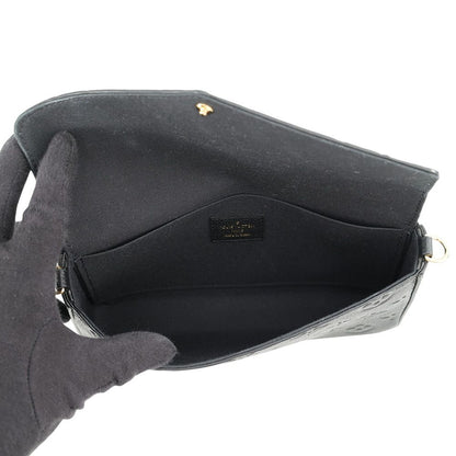 Louis Vuitton Chain Wallet Monogram Empreinte Pochette Felicie Black Shoulder — view 6