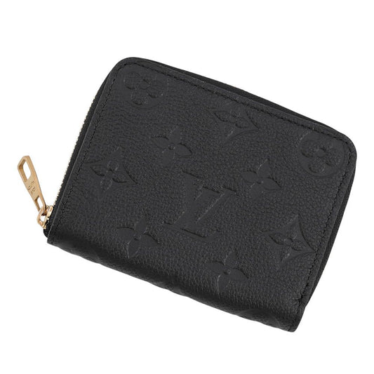 Louis Vuitton Coin Purse Monogram Empreinte Zippy Wallet Black