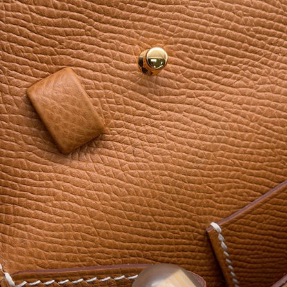 Hermes Kelly Wallet Long to Go Gold Epsom — view 6