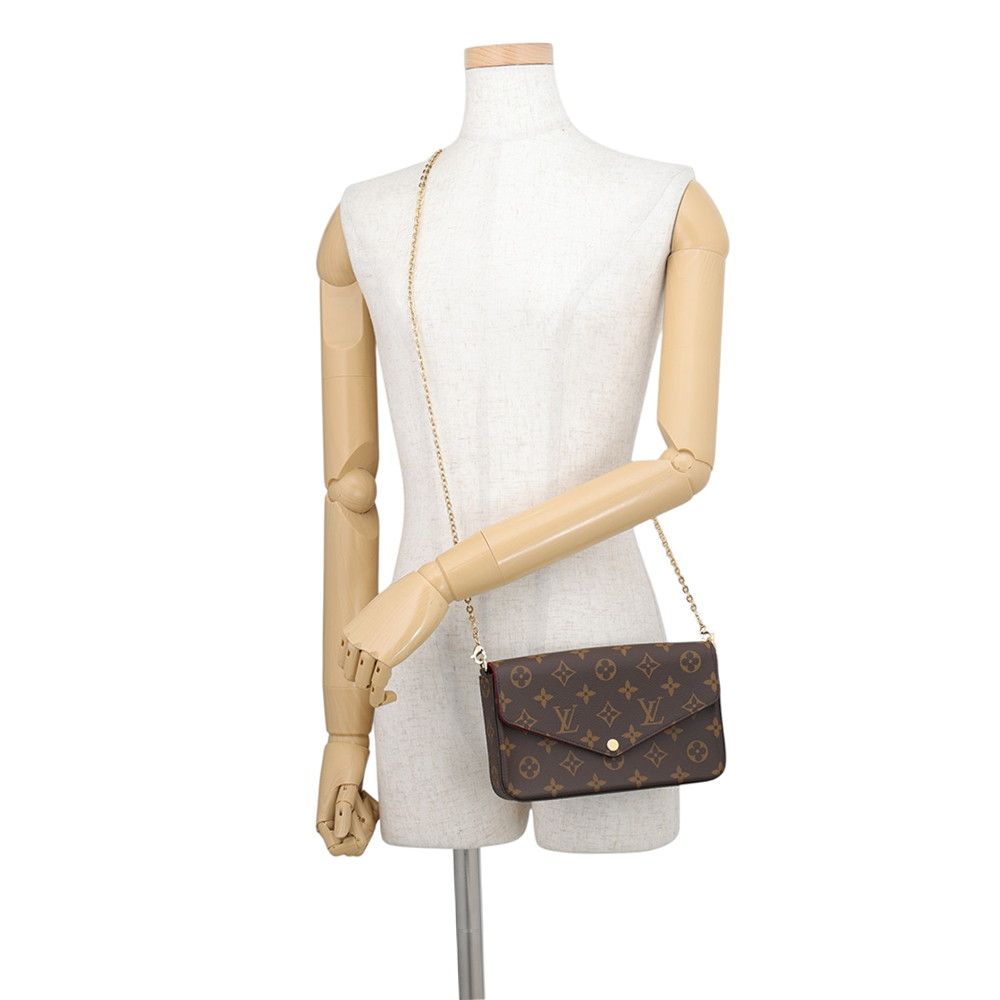 Louis Vuitton Chain Wallet Monogram Pochette Felicie Shoulder Bag — view 4
