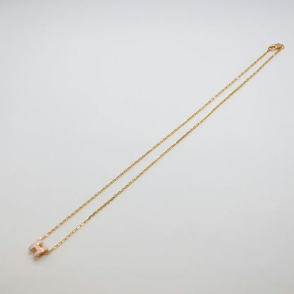 Hermes Necklace Mini Pop H Rocabar Pink Gold Logo Pendant — view 6