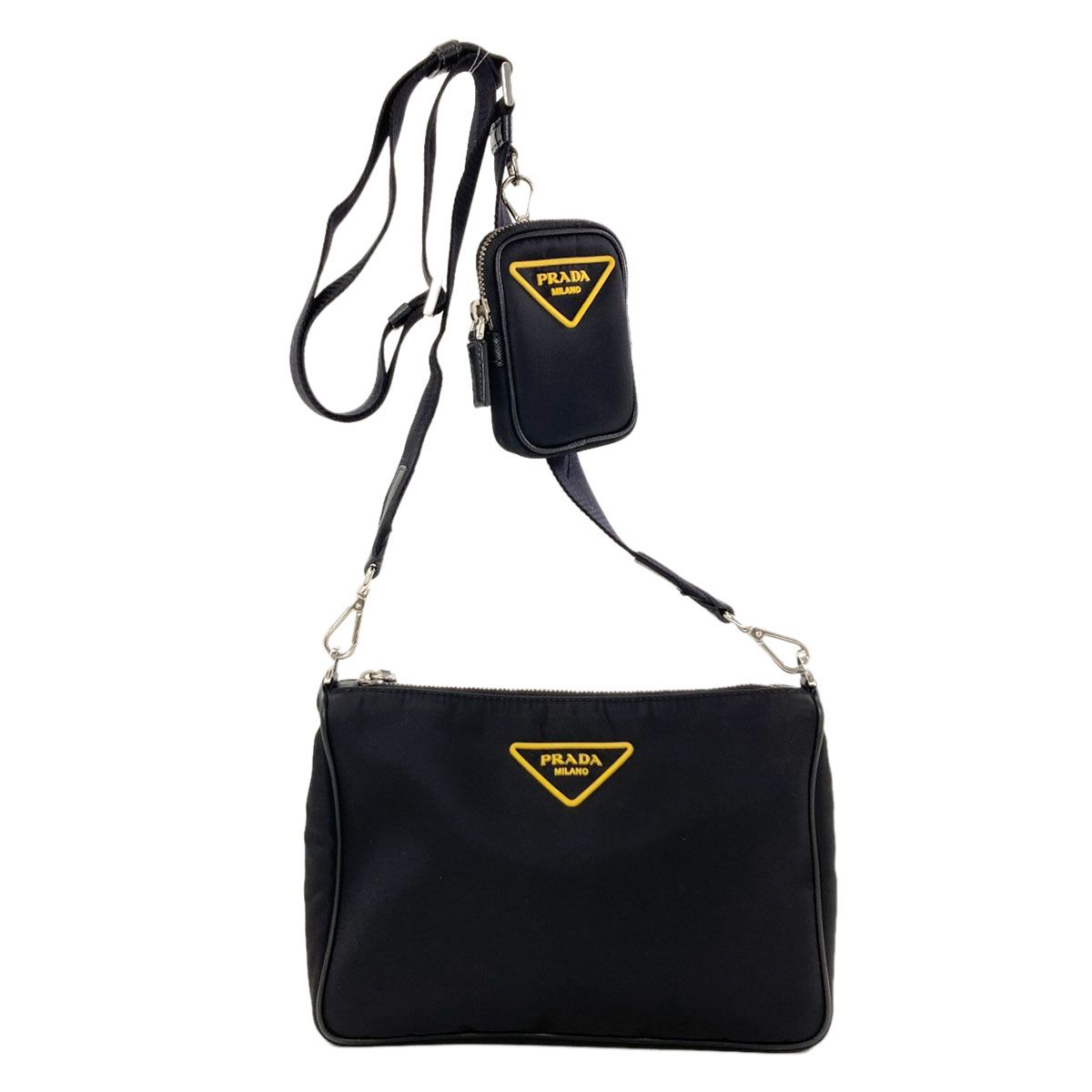 Prada Triangle Logo Shoulder Bag Nylon
