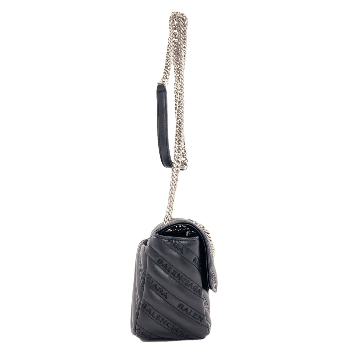Balenciaga BB Logo Chain Shoulder Bag Calfskin — view 3