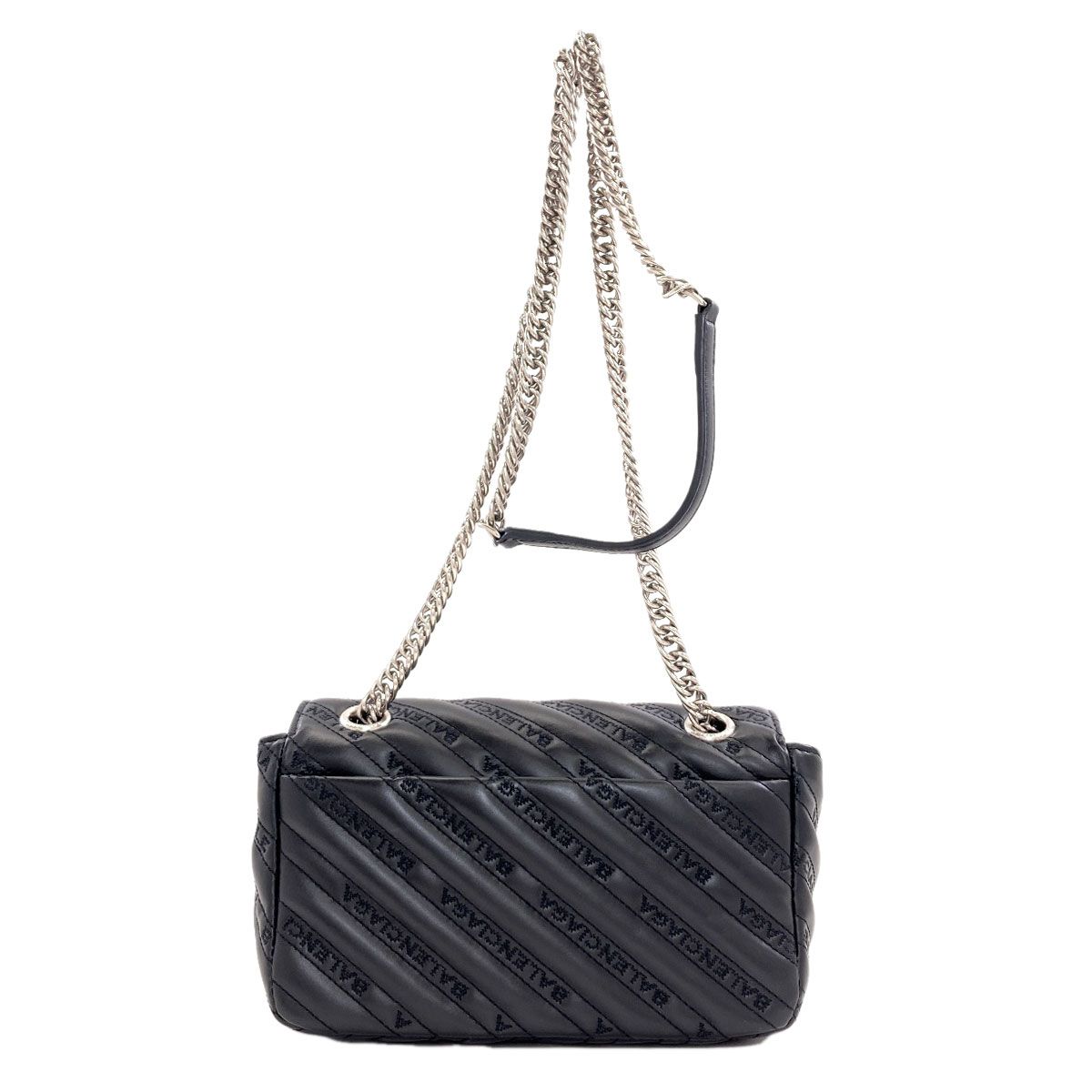Balenciaga BB Logo Chain Shoulder Bag Calfskin — view 2