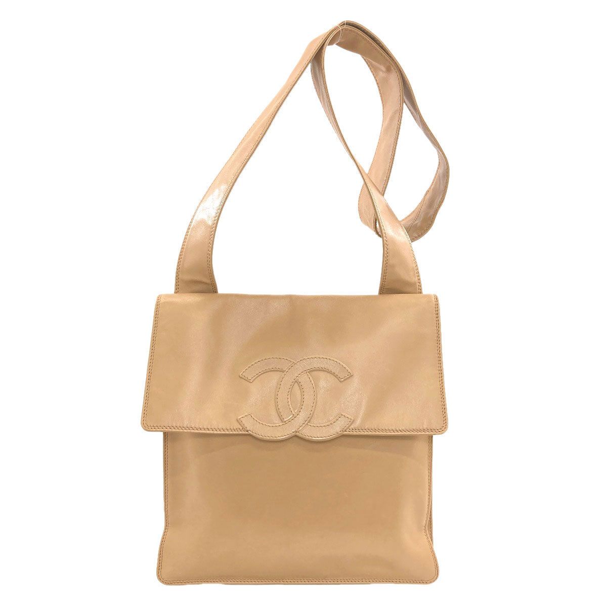 Chanel CC Logo Gold Tote Bag Lambskin