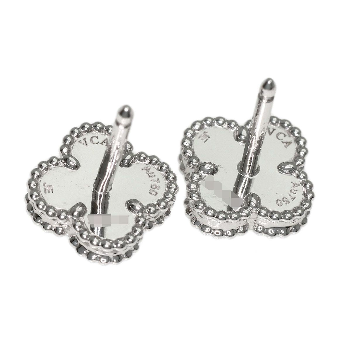 Van Cleef & Arpels Sweet Alhambra Turquoise Earrings 18K White Gold — view 5