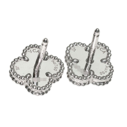Van Cleef & Arpels Sweet Alhambra Turquoise Earrings 18K White Gold — view 5