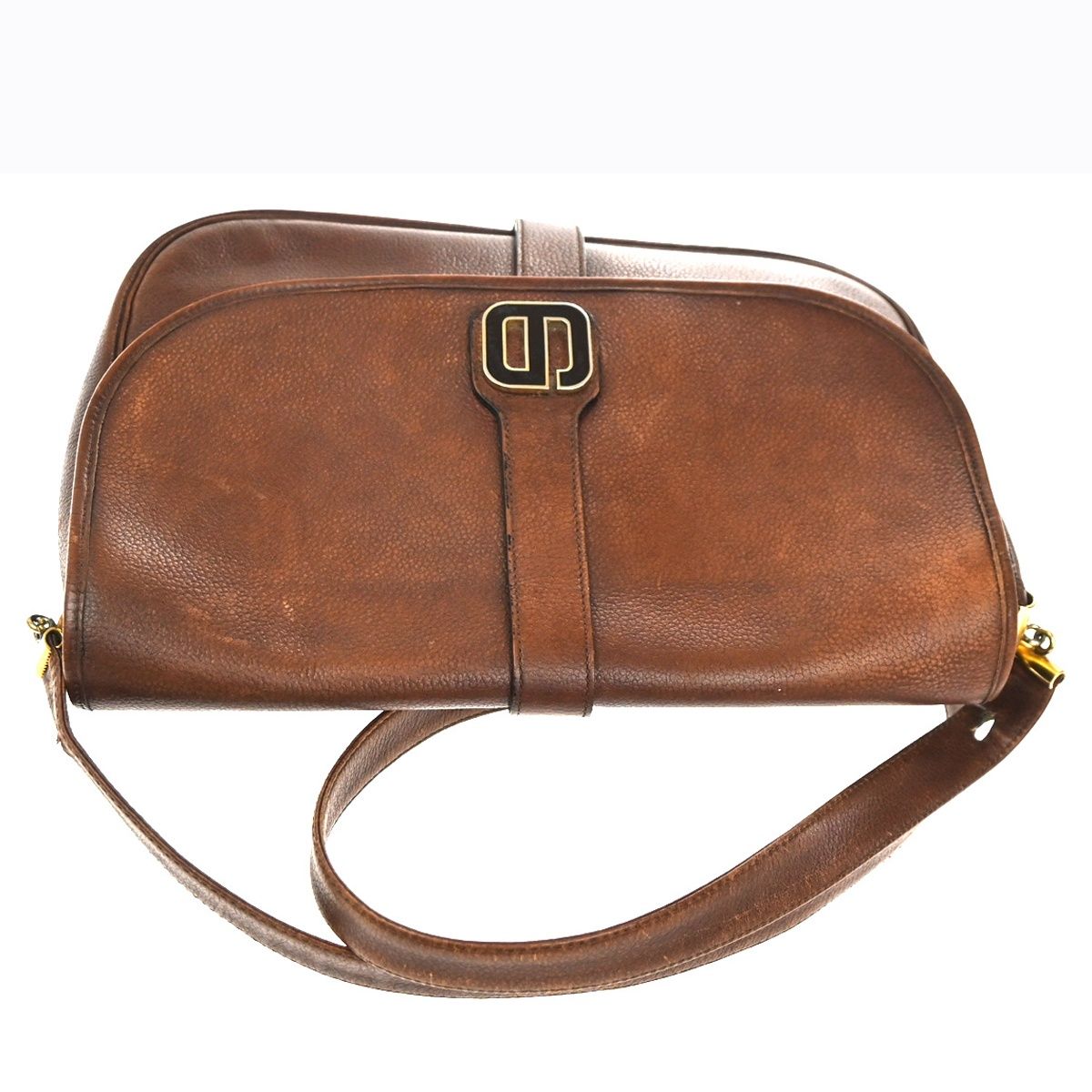 Dior Shoulder Bag Vintage Brown Leather — view 5