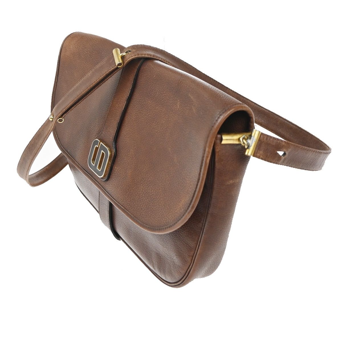 Dior Shoulder Bag Vintage Brown Leather — view 2