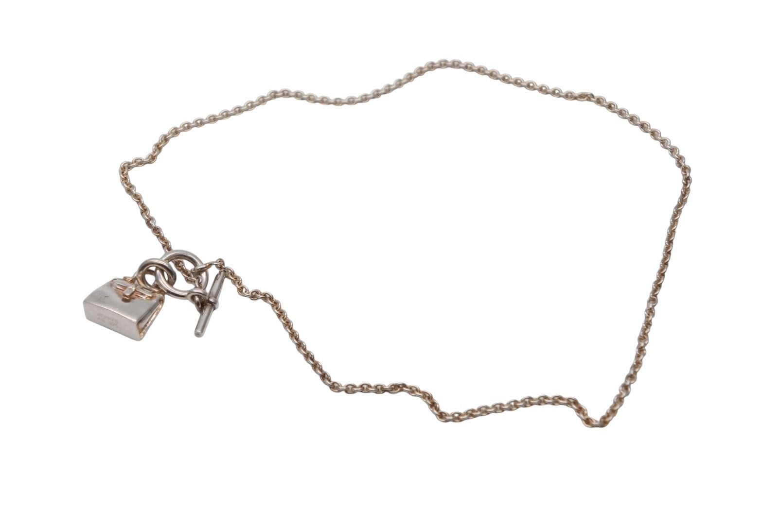 Hermes Necklace Choker Amulette Kelly 925 Sterling Silver