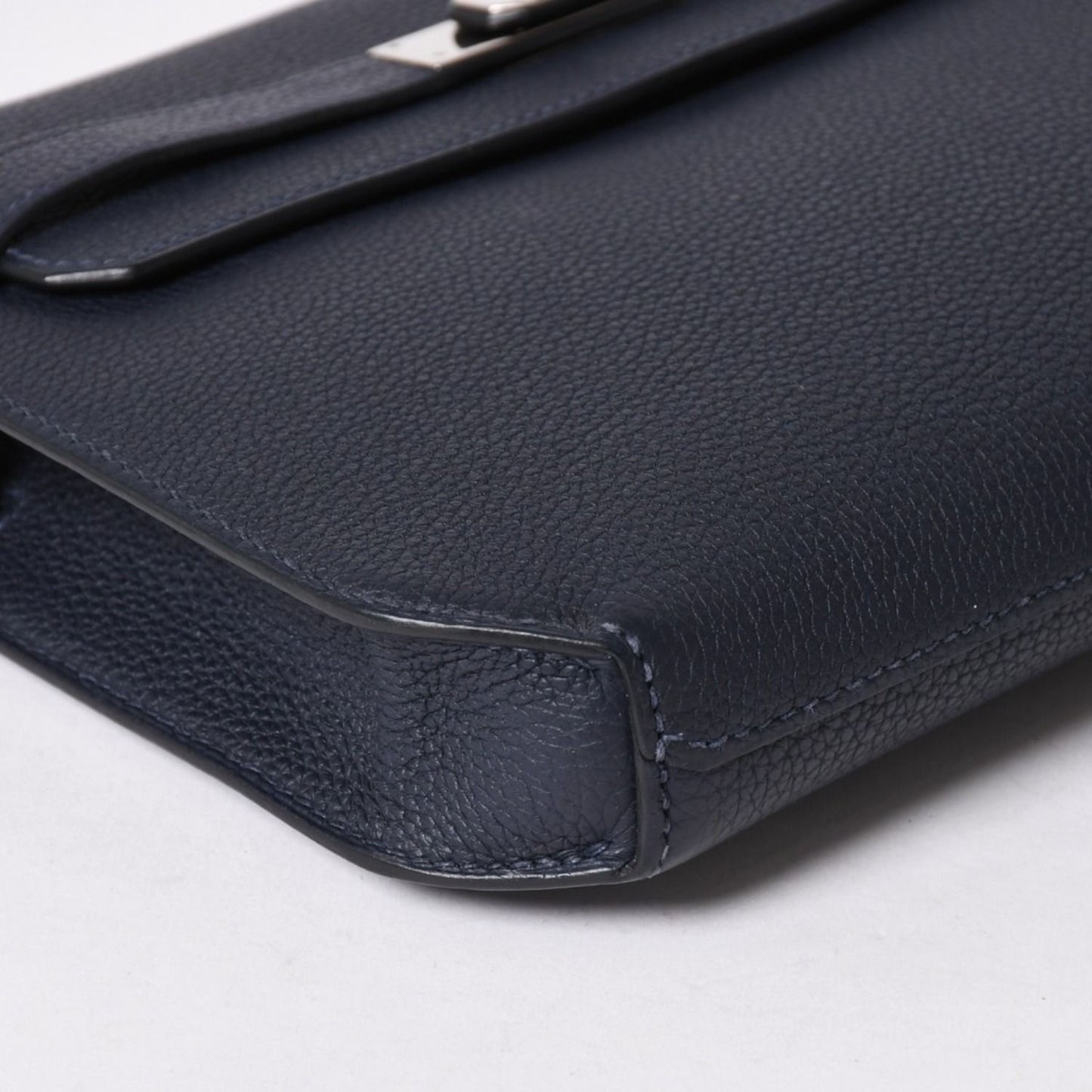 Hermes Clutch Kelly Depeches 25 Bleu Nuit Silver — view 7