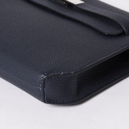 Hermes Clutch Kelly Depeches 25 Bleu Nuit Silver — view 6