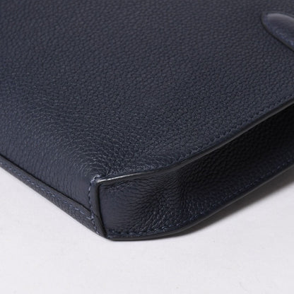 Hermes Clutch Kelly Depeches 25 Bleu Nuit Silver — view 8