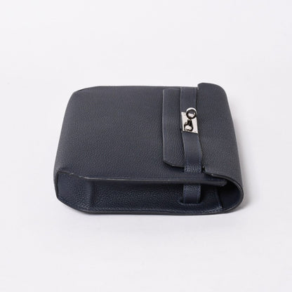 Hermes Clutch Kelly Depeches 25 Bleu Nuit Silver — view 4