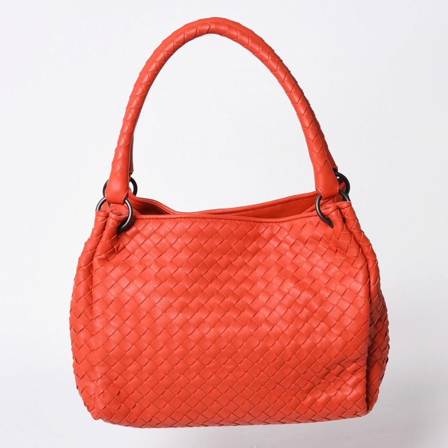 Bottega Veneta Handbag Intrecciato Red Matt Black — view 2