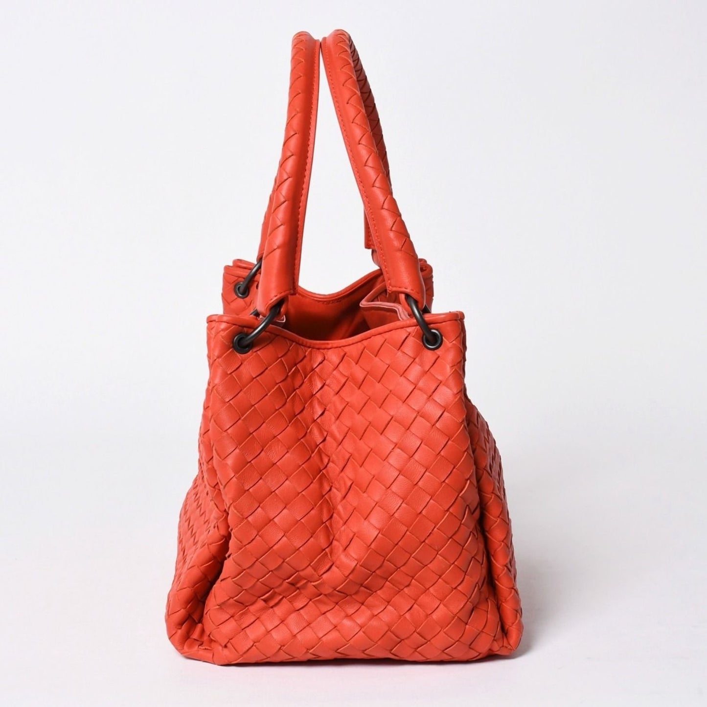 Bottega Veneta Handbag Intrecciato Red Matt Black — view 4