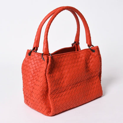 Bottega Veneta Handbag Intrecciato Red Matt Black — view 3