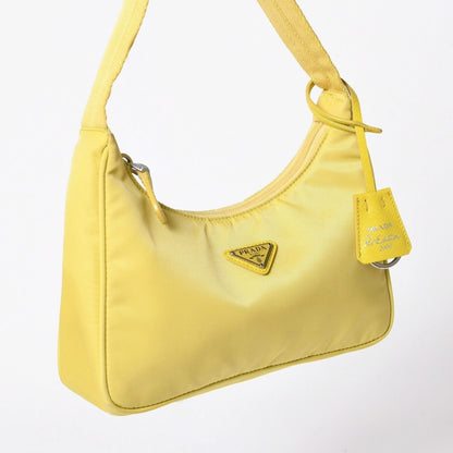 Prada Re Edition 2000 Handbag Bag Triangle Logo Nylon Yellow — view 3