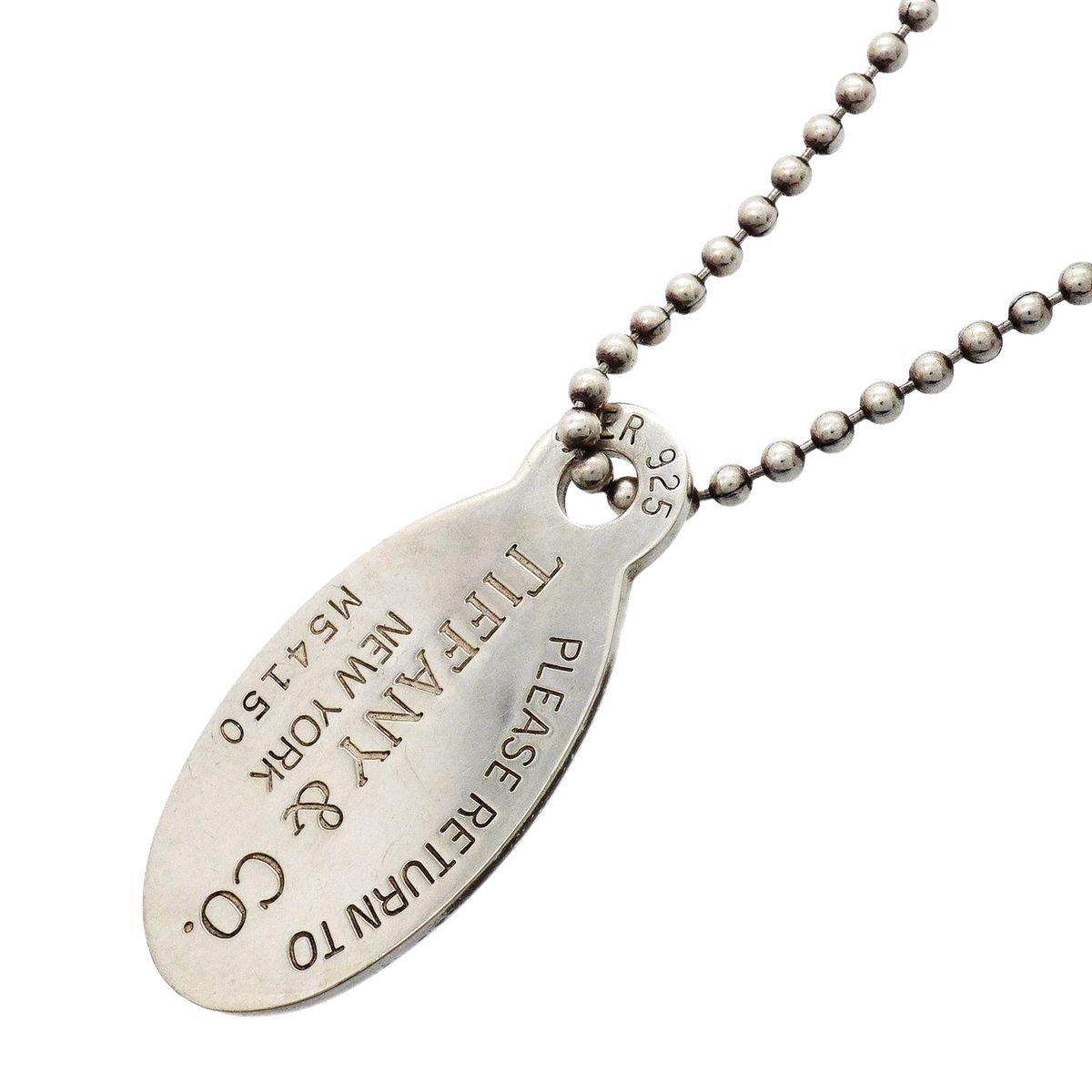 Tiffany & Co Necklace Return to Ball Chain Oval Silver