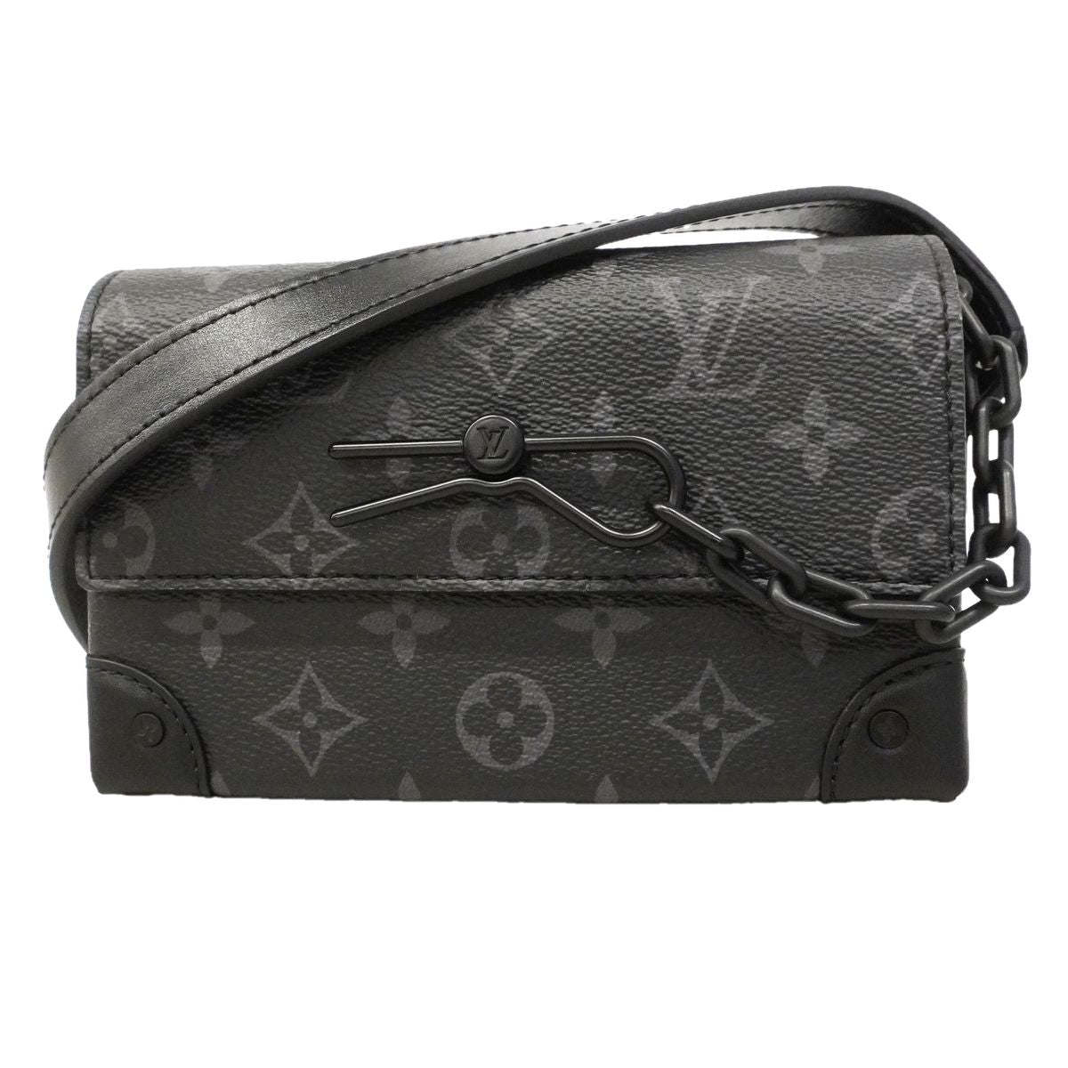 Louis Vuitton Shoulder Bag Monogram Eclipse Steamer Wearable Wallet Black