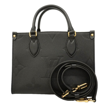 Louis Vuitton Handbag Monogram Empreinte On The Go PM Noir 2-Way Bag