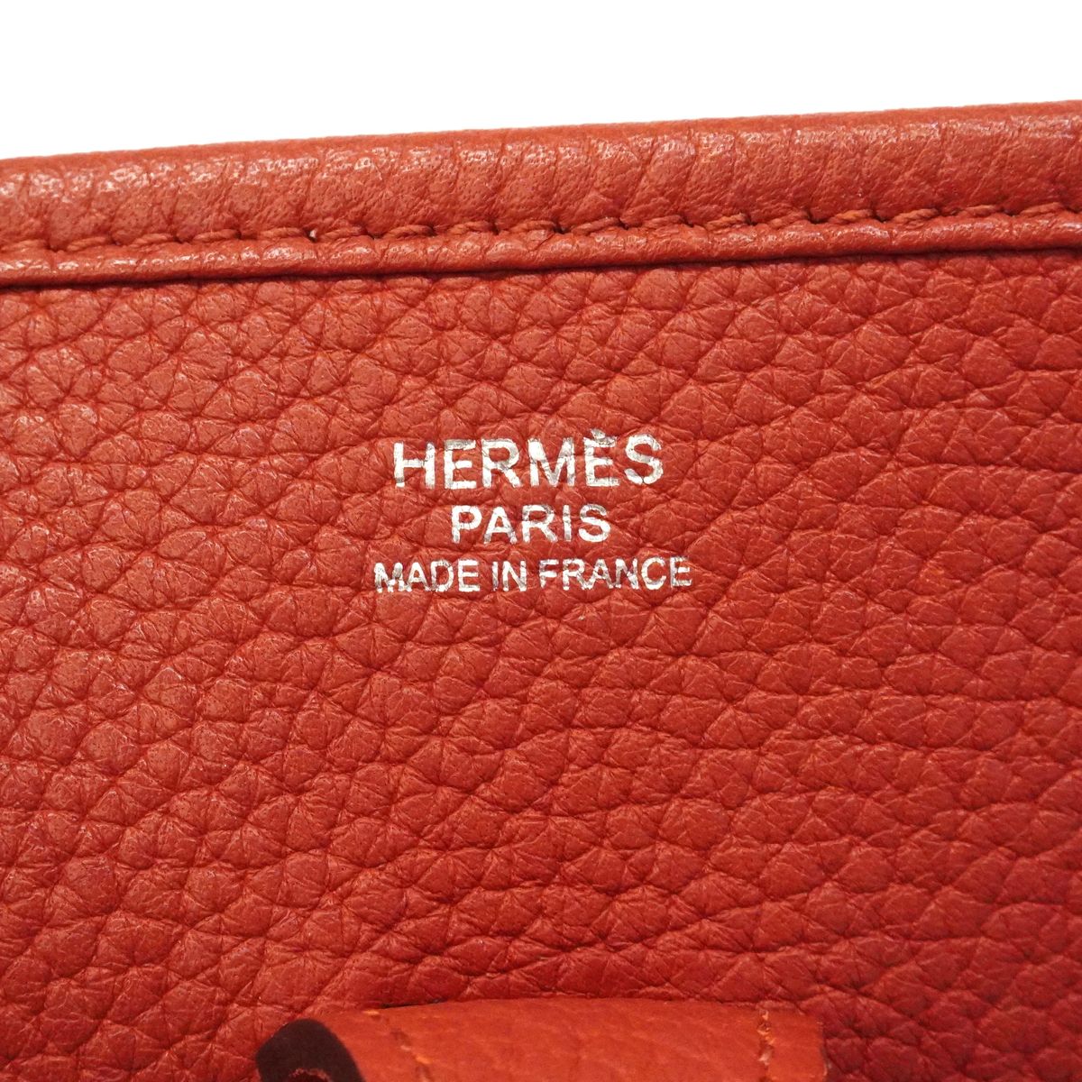 Hermes Shoulder Bag Evelyne 3 PM Taurillon Clemence Rouge Kazak Silver — view 5