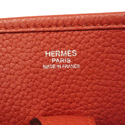 Hermes Shoulder Bag Evelyne 3 PM Taurillon Clemence Rouge Kazak Silver — view 5