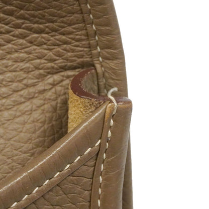 Hermes Shoulder Bag Evelyne 3 GM Taurillon Clemence Etoupe — view 6