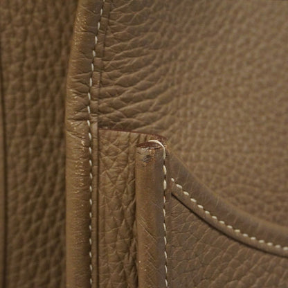 Hermes Shoulder Bag Evelyne 3 GM Taurillon Clemence Etoupe — view 7