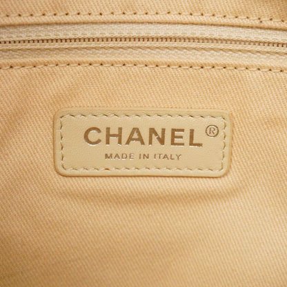 Chanel Handbag Deauville Canvas Ivory Beige Silver 2-Way Back — view 5